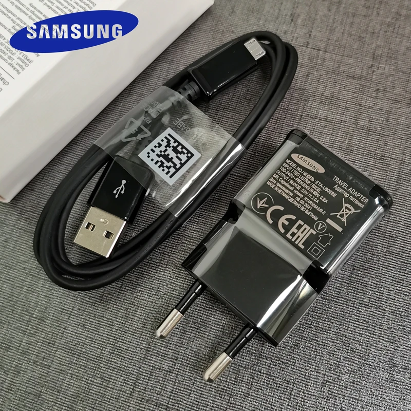 Samsung USB Charger 5V2A EU Plug charger Adapter Micro USB Cable for Galaxy S6 S7 edge J3 J5 J7 A3 A5 A7 2016 A10 Note 5 4 S4 S5 phone jack to usb converter