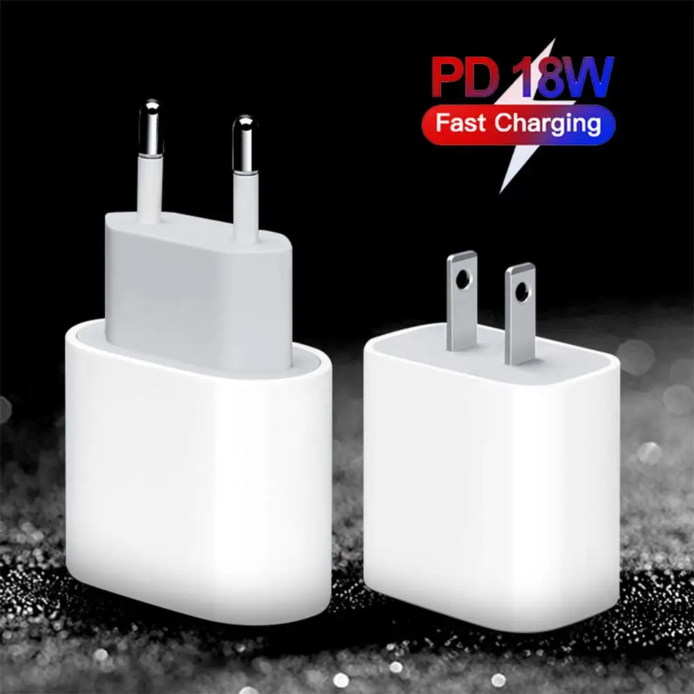 Зарядное устройство PD USB Type C 18 Вт адаптер для быстрой зарядки iPhone 11 Pro XR X Xs Max 8