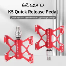 Litepro Quick Release Pedal Folding Bike Ultra-light Aluminum Alloy MTB Road Bike Non-slip For Brompton Fnhon Bicycle
