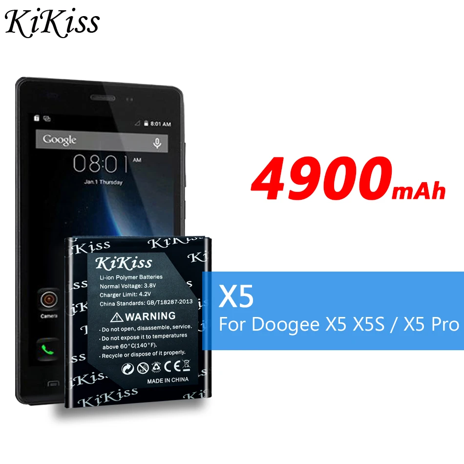 Батарея Для Doogee X5/X5 Pro смартфон батареи 4900mAh Для Doogee X5/X5 Pro