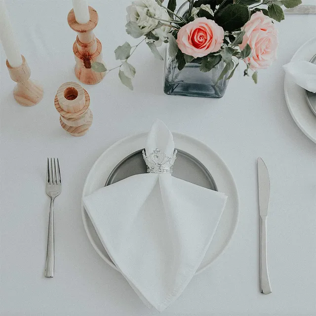 Portatovaglioli Natale Oro - 10 Pezzi A Forma Di Fiocco Di Neve Con Strass - Foto 4