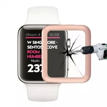 3D изогнутое стекло с мягкими краями, защитная пленка, закаленное Стекло Экран Защитная крышка для наручных часов Apple Watch серии 1/2/3, 42 мм, 38 мм