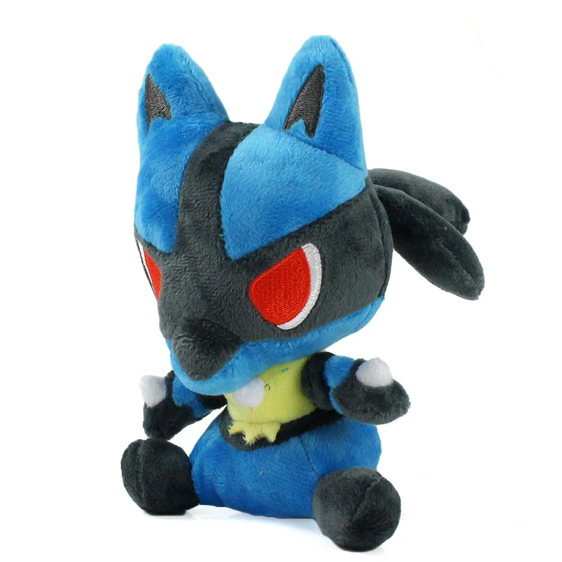17 см аниме Q версия Lucario плюшевые игрушки мягкие животные кукла подарок на день рождения для детей