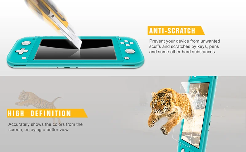 Защитная пленка для экрана для nintendo Switch Lite, закаленное стекло для nintendo Switch Lite-устойчивость к царапинам/Высокая четкость