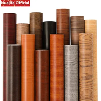 

Pvc wood grain stickers thick waterproof self-adhesive wallpaper wardrobe cupboard old room door furniture renovation stickers