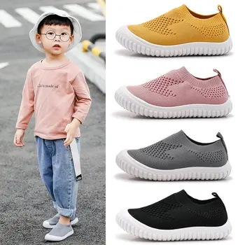 

HOT 2020 Summer Loafers Children's Mesh Shoes Hollow Breathable Sneakers Baby Shoes Boys Girls Loafers Soft Bottom Kids Flats