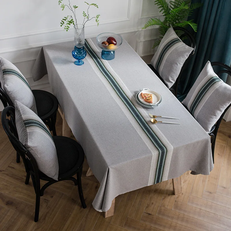 Rectangular Table Cloth Tassel Tablecloth imitation linen tablecloth Tablecloths Dining Table Cover mantel mesa coffee table