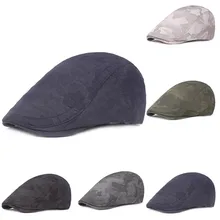 Мужская и женская камуфляжная плоская кепка газетчик Бейкер береты Гольф таксиста шляпа