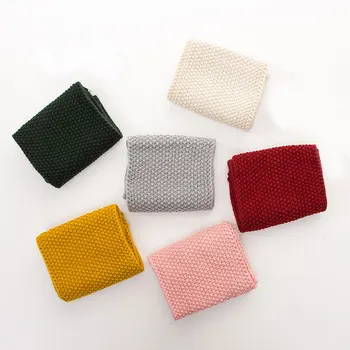 

Autumn and winter Korean fashion new boys and girls solid color knitted scarf wild children's knitted wool scarf