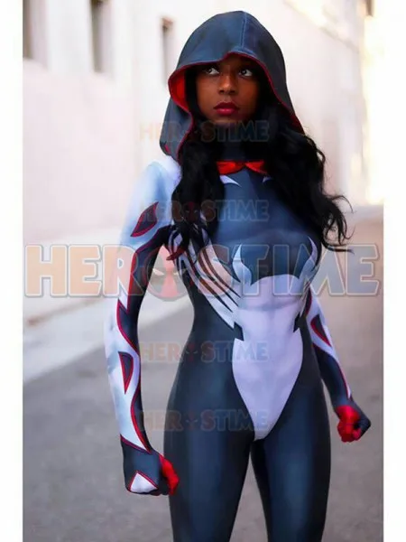 

Spider Gwen Stacy Cosplay Costume 3D Print Lycra Agent Venom Spidey Suit Girls Woman Black Symbiote Miles Morales SpiderMan Suit