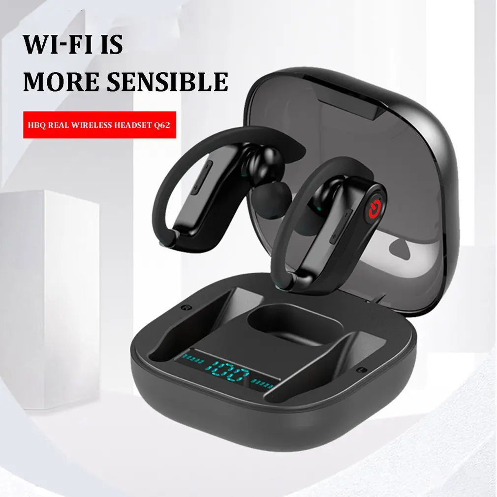 

Bluetooth Wireless Earphones Stereo Headphone In-ear Earbuds True Hifi Sport Headset With LED Digital Display Touch Control