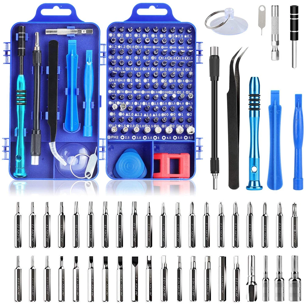 Juego de destornilladores de precisión 110 en 1, de herramientas de reparación electrónica magnética para Android, reloj, cámara, PC, etc.| | - AliExpress