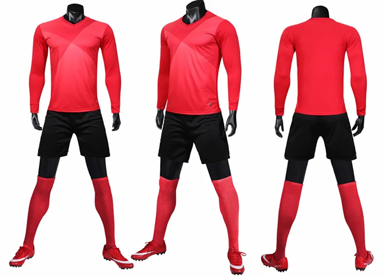 ZMSM мужская футбольная спортивная форма с длинными рукавами Survete Мужская футболка с v-образным вырезом костюм для тренировок футбол рубашки и шорты форма Спортивная одежда