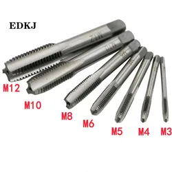 7pcs M3-M12 Hss Machine Screw Thread Metric Plug Tap Screw Taps 3mm-12mm M3 M4 M5 M6 M8 M10 M12 Set Kit Screw Thread Tap Drill