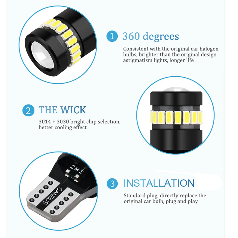 Светодиодный светильник для номерного знака, лампа 3014+ 3030 чип 18smd 6500K 12 V, позиционный светильник