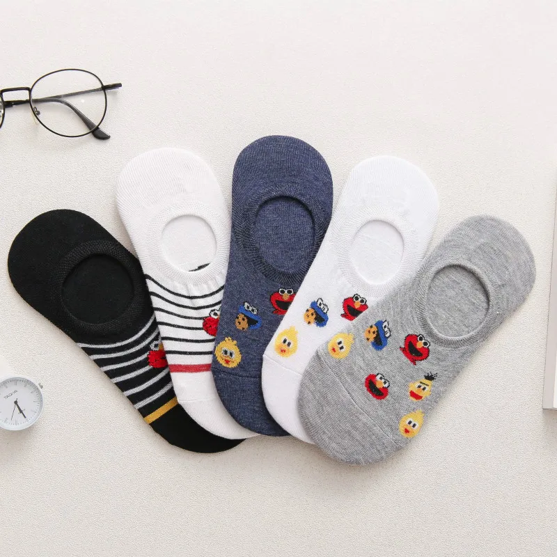 Fast Shipping 2020 New Arrival 5 Pairs Slipper Invisible Cartoon Women's Short Socks Cotton No Show Socks For Women
