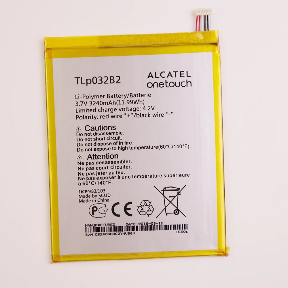 Высокое качество 3240 мАч TLp032B2 батарея для Alcatel One Touch Pixi 8 Pixi 3 8,0 3g WiFi OT-9015W OT-P330X TLp032B2 TLp032BD тесто