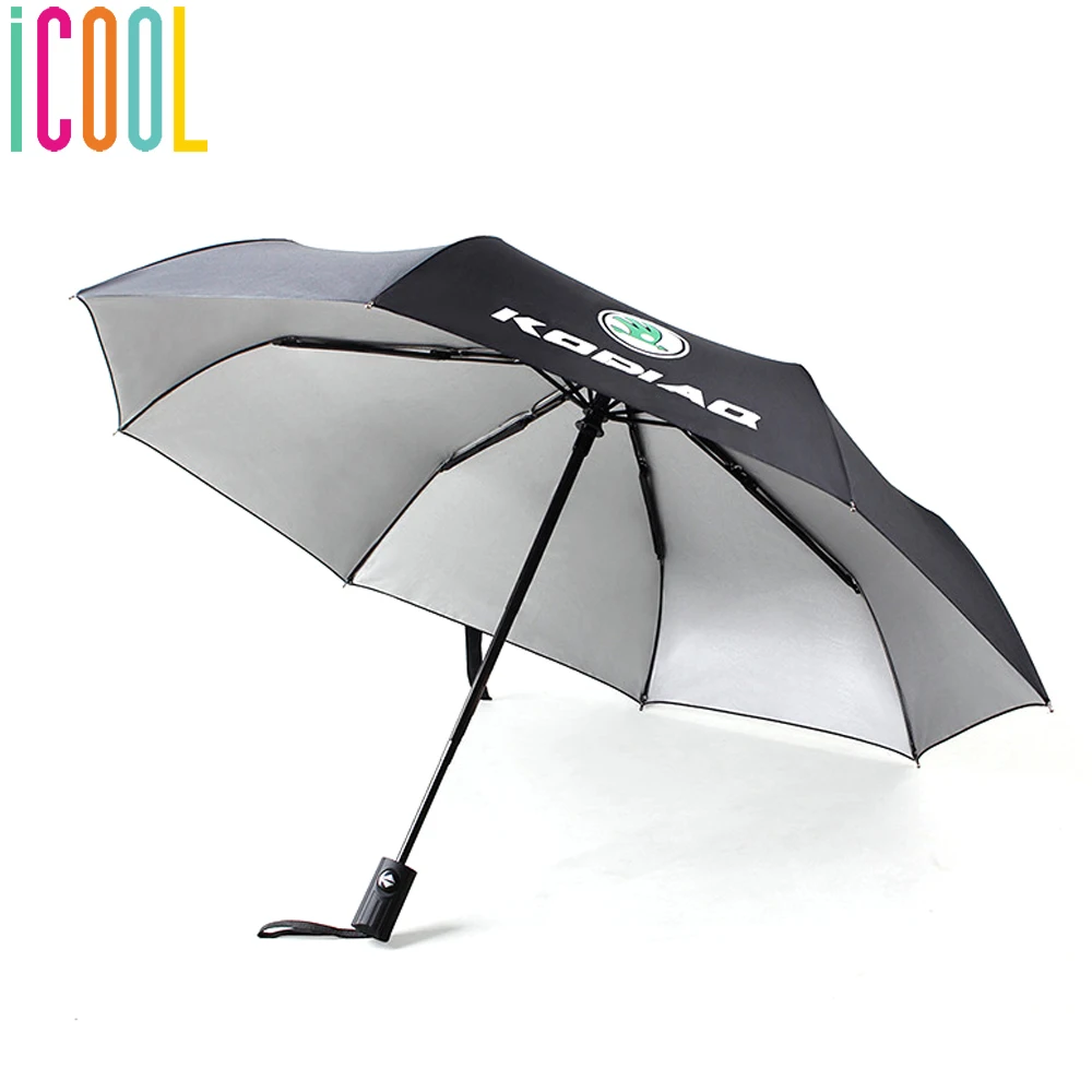 

Windproof Double Automatic Folding Umbrella With Car Logo bumbershoot Business Men Women Gift For Skoda Kodiaq GT 2016-2020
