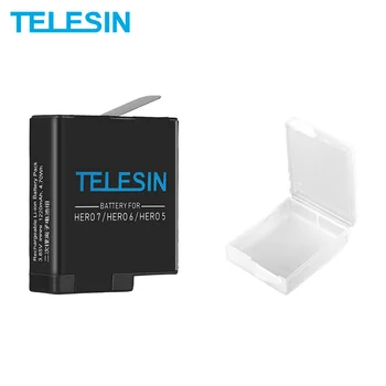 

TELESIN Battery Pack + Storage Carry Case for GoPro Hero 8 7 Hero 6 Hero 5 Replacement Battery 3.85V 1220mAh Battery Accessories