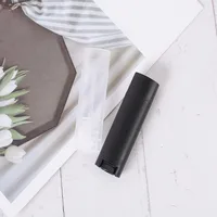 5pcs Portable Lip Tubes Plastic Empty Oval Lip Balm Tubes Deodorant Containers Clear White Refillable Bottles Lipstick Tube 5ml 2