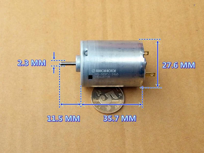 Mabuchi RS-385PV-2465 DC 12 V-24 V 18500RPM высокоскоростная Угольная щетка мини 385 Электрический мотор для волос сушилка Тепловая пушка Игрушечная модель