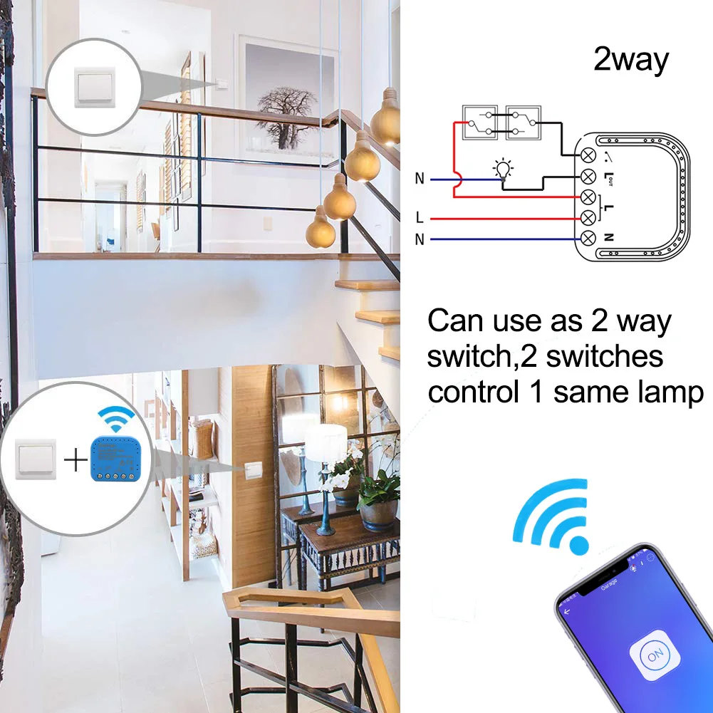 WiFi Интеллектуальный переключатель Граффити/простой микро разъем диммер скрытый Интеллектуальный переключатель