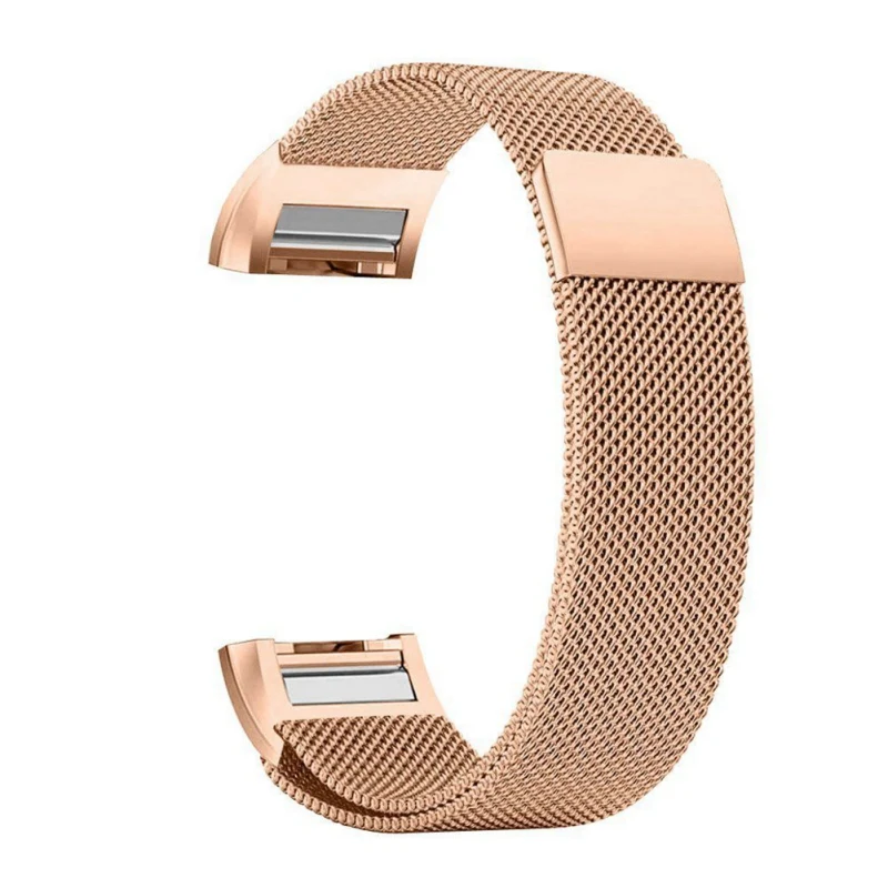 Розовый Для Fitbit Charge 2 Смарт-часы ремешок для часов из нержавеющей стали Icone спортивный сменный ремешок для часов - Цвет ремешка: Розовый