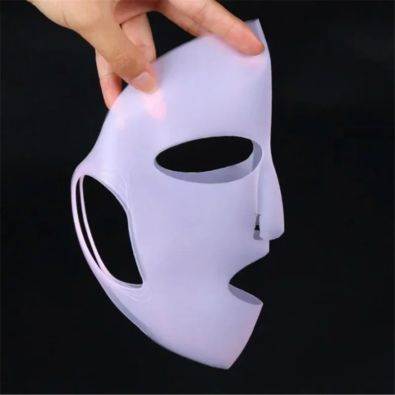 Pink Многоразовая силиконовая маска для ухода за кожей лица, 2 цвета, профессиональная маска для предотвращения испарения, повышающая скорость поглощения, увлажняющее средство для красоты - Цвет: Pink