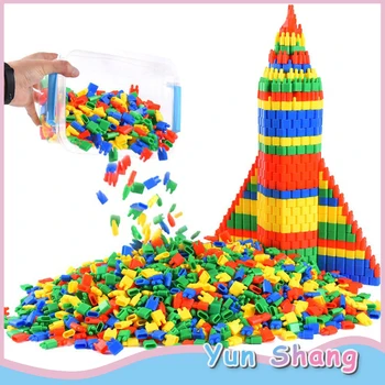 

Kids Toys 300-500pcs Building Blocks Techecho Magnetic Building Classic Bullet Block Children Stitching Building Blocks