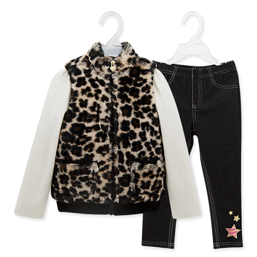 

Honeyzone Baby Girls Clothes Set Leopard Warm Winter Cute Kids Coat 100%Cotton And Polyester Baby Girl Clothing