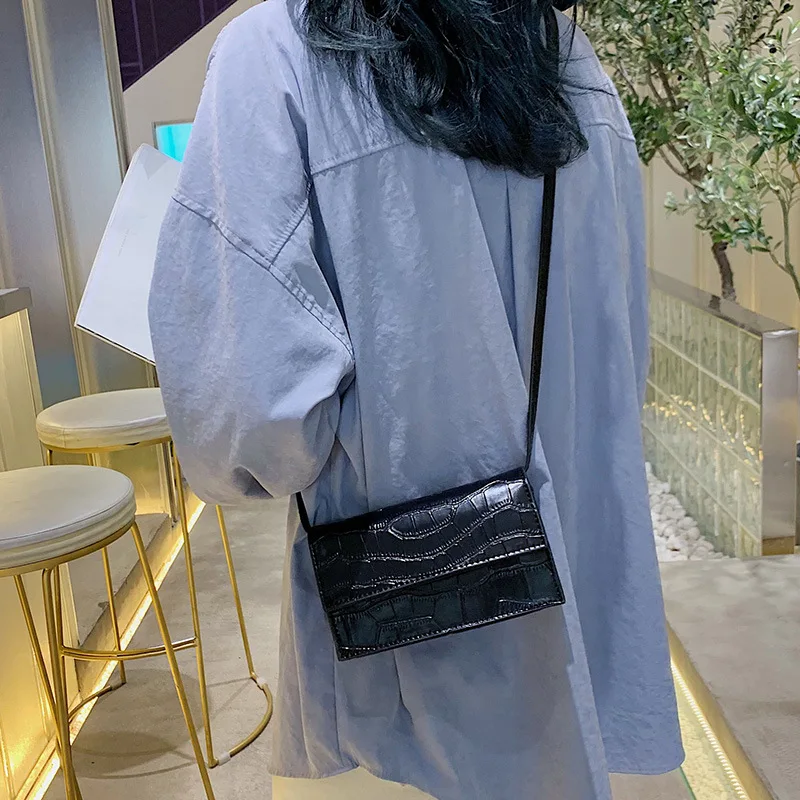 

Western Style Mini WOMEN'S Bag New Style 2019 Korean-style Versatile CHIC Strap Western Style Shoulder Fashion Crocodile Pattern