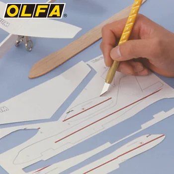 

Japan OLFA art pen knife corn on the cob prototype small yellow carving knife with 5 blades AK-1/5B