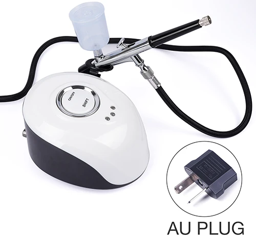 AU Plug Big Iebilif мини аэрограф для лица спрей компрессор с высоким давлением воды кислородный метр аэрограф тату краска для лица распылитель небулайзер - Цвет: AU Plug Big