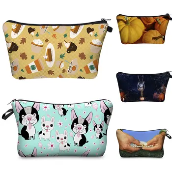 

Makeup Bags Women Cosmetic Bag With Multicolor Pattern 3D Printing neceser Cosmetics Pouchs For Travel make up bag