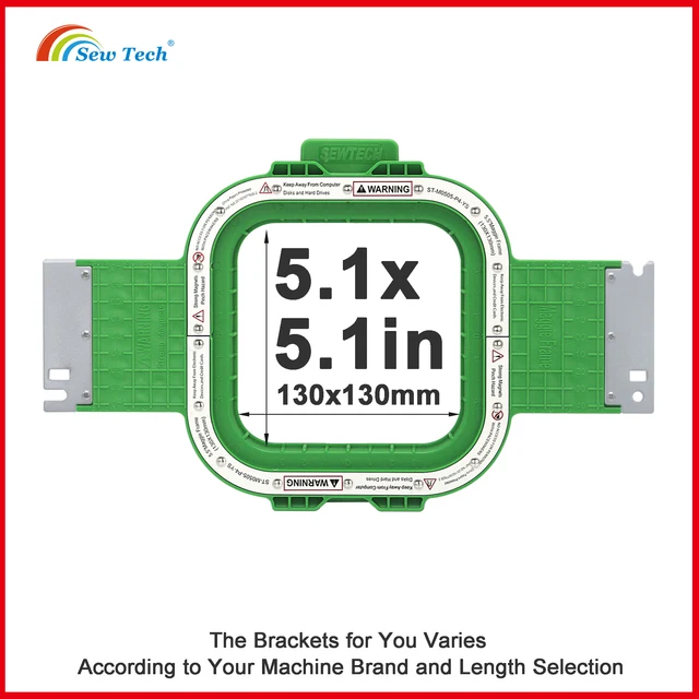 Sew Tech Magnetic Hoops for Tajima Toyota Embroidery Mighty Magnet Frames 5.1x5.1in 130x130mm
