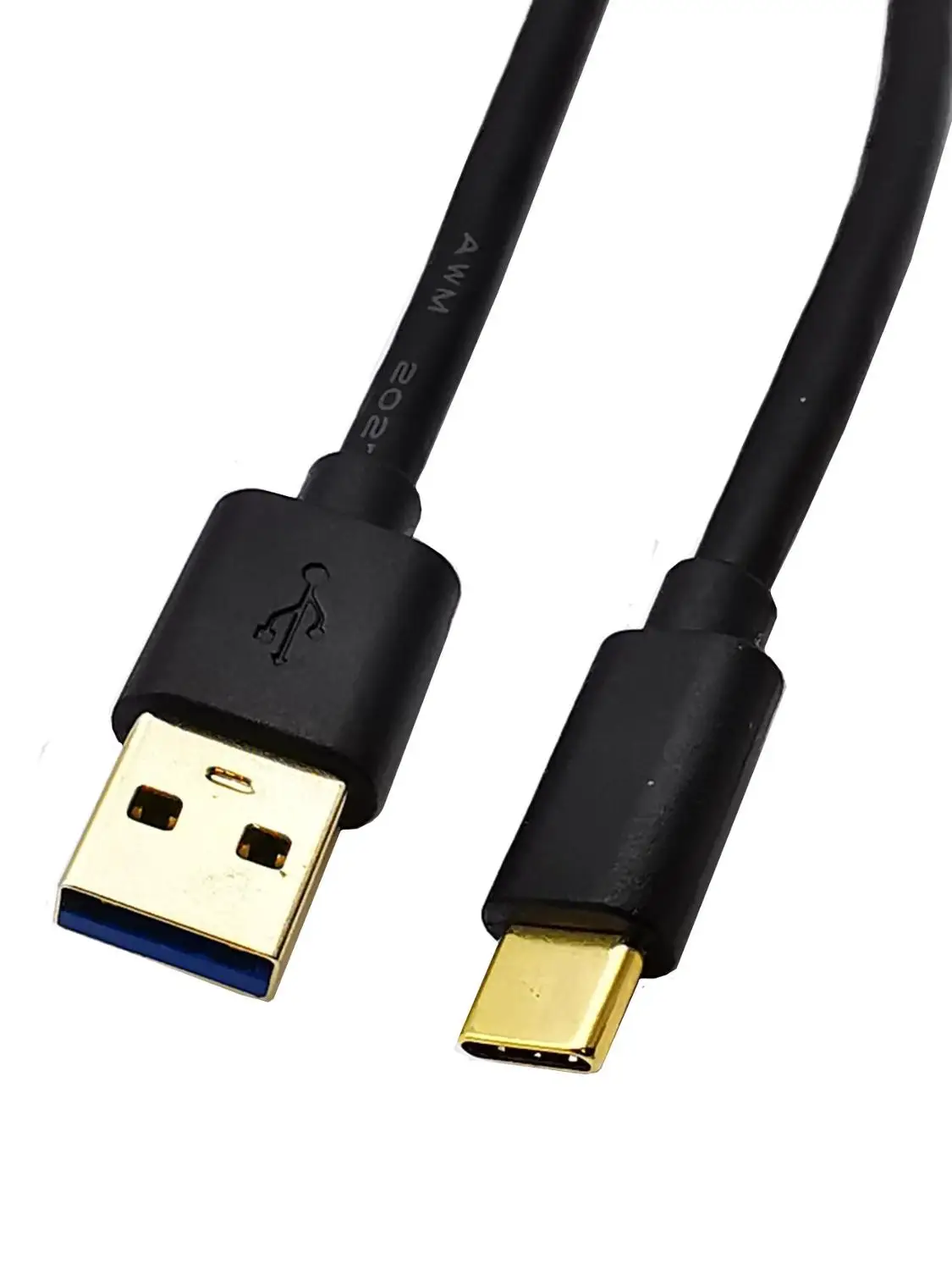 Позолоченный USB 3,0 Супер скорость 5 Гбит/с Тип A штекер USB 3,1 Тип C Мужской кабель шнур 1 м;