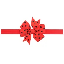 Европейский и американский детский горошек Ласточка Хвост Бант Детская лента для волос эластичная повязка для волос Детские аксессуары для волос 17 цветов