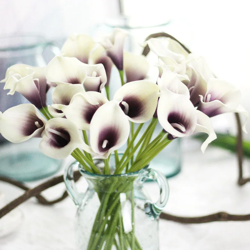 1PCS 5.5CM PU Artificial Flowers Calla Lily Bunch Fake Flower Bouquet Table Home Wedding Decoration Fall Decor | Дом и сад