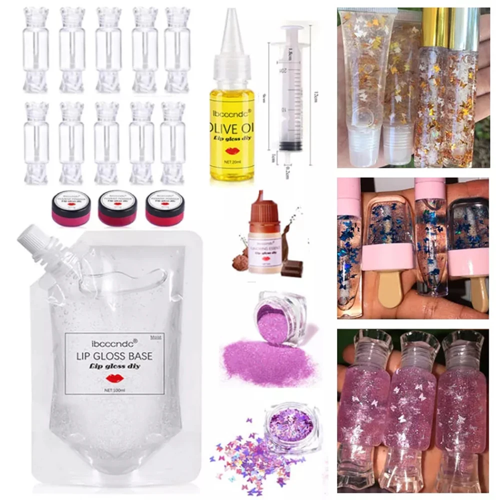 Lakerain Lip Gloss Diy Material Boba Bubble Tea Moisture Lipgloss Making Kit  with Lip Gloss Tubes Flavoring Oil Liquid Pigment - AliExpress