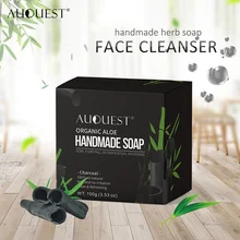 AuQuest мыло бамбук и уголь Отшелушивающий поры сужающийся Биоактивный отбеливающий для тела очищающее средство ручной работы для женщин красота уход за кожей