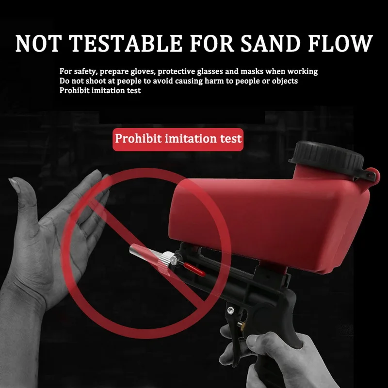 1pc  Sand Gravity Sandblasting Gun  90psi Pneumatic Sand Blasting Set Portable Anti Rust Protection tool New