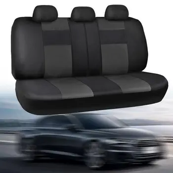 

Car Seat Cover Artificial Leather Material Universal 5-seat Car Mat Four Seasons Optional Black C44