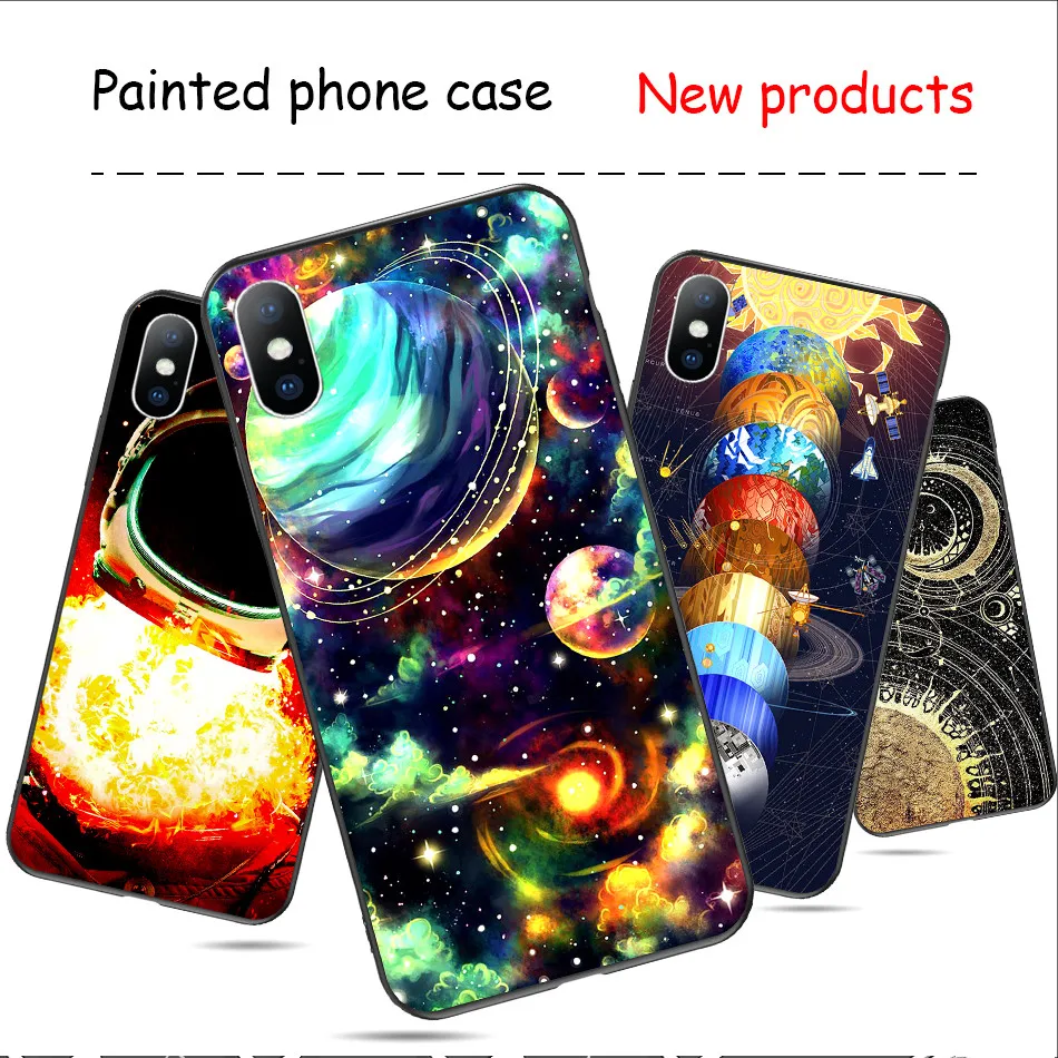 Чехол Lovebay Space Planet для телефона iPhone 11 Pro Max X XS XR Xs Max, мягкий ТПУ, звездная задняя крышка для iPhone 6 6s 7 8 Plus 5 5S SE