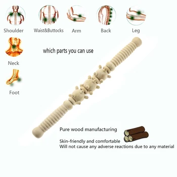 

33cm Massage Stick Body Shaper anti Cellulite Blaster Trigger Point Myofascial Release Balls Pro Mobility Acupressure Therap