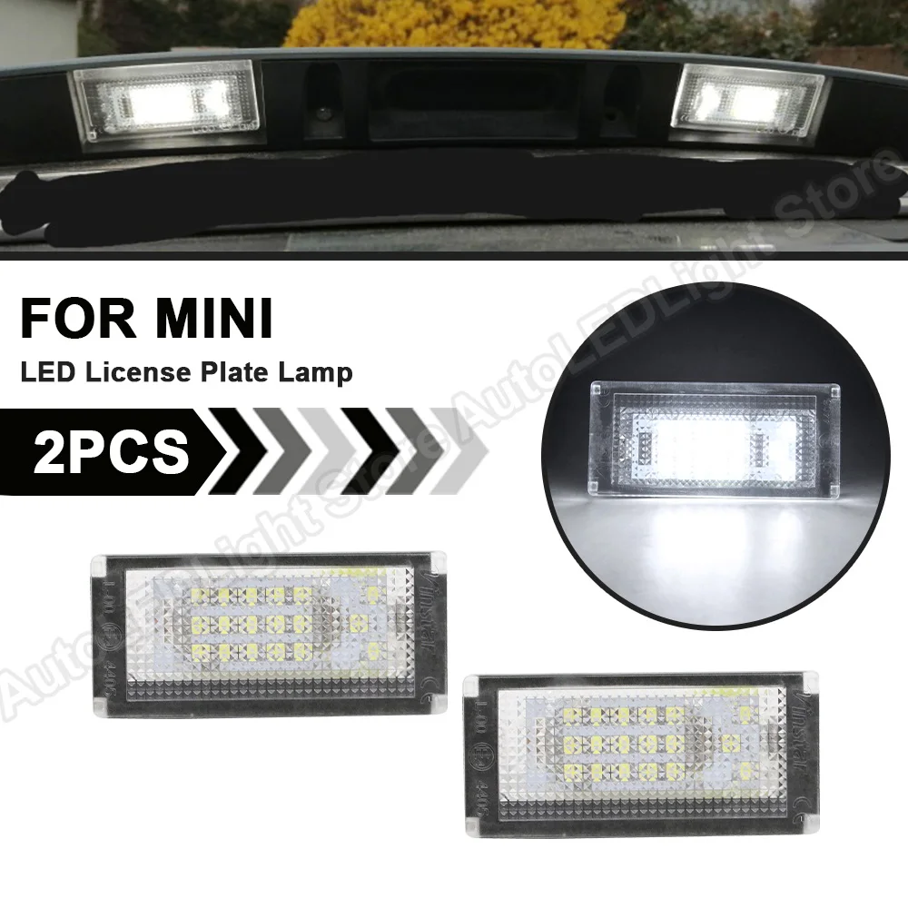 2 шт. светодиодные лампы для номерного знака без ошибок 18-SMD светодиодный ные Mini