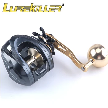 

Lurekiller New Arrival Double Spool Metal Frame 12kgs Drag Slow Jigging Reel Baitcasting Reel Sea Monster 400HG High Speed 7.0:1
