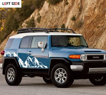 

LEFT SIDE Customize Personality Cool Lu Ze Body Pull Flower Car Stickers Body Color Strip Car Stickers Accessories Waterproof