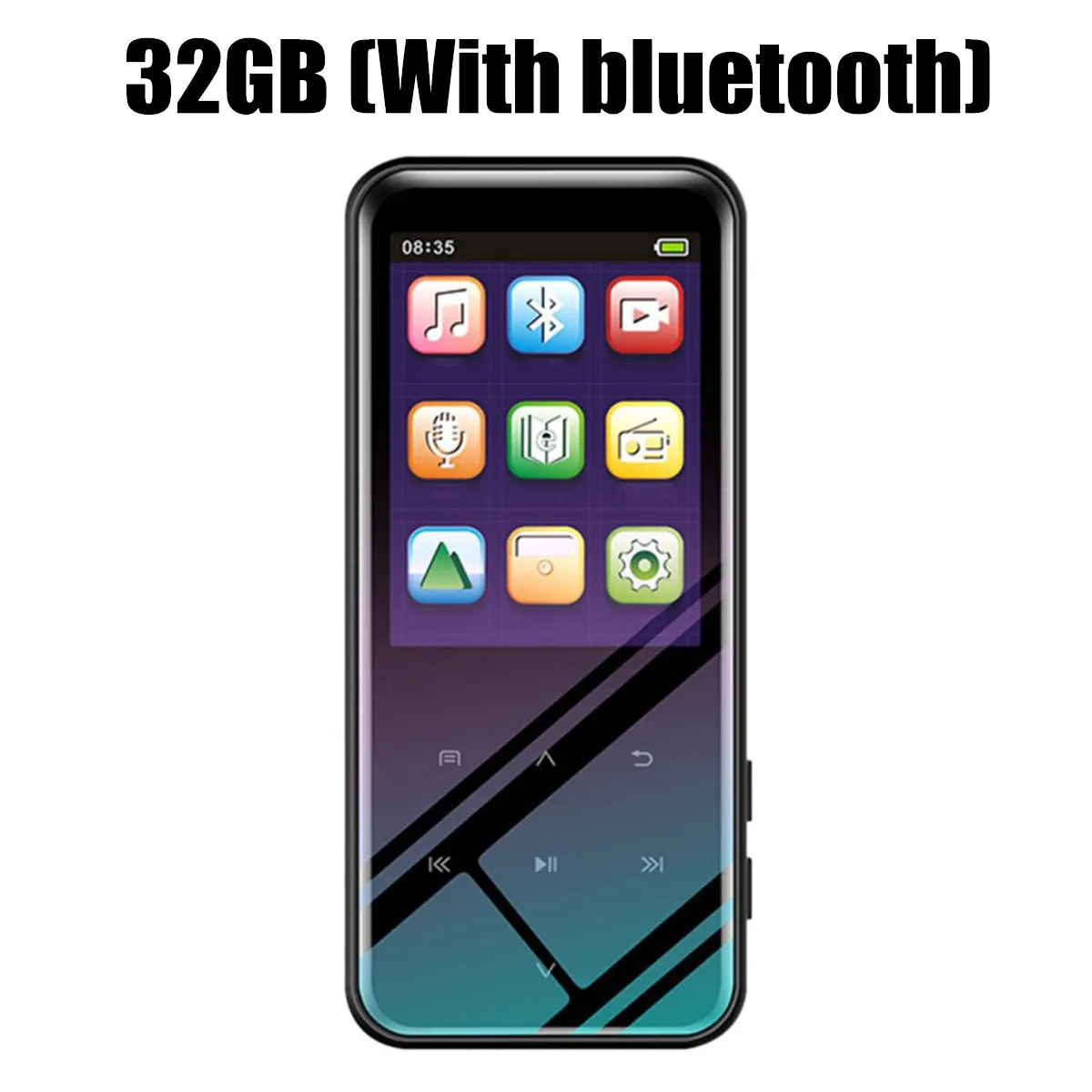 32GB M15 bluetooth MP3 плеер с наушниками 16/32/64GB сенсорная клавиша 2,4 дюймов HD Экран музыка MP4 плеер Поддержка FM, Запись за транспортными средствами, электронная книга - Цвет: 32GB