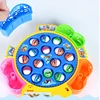 New Kids Fishing Toys Electric Rotating Fishing Play Game Musical Fish Plate Set Magnetic Outdoor Sports Toys for Children Gifts 3