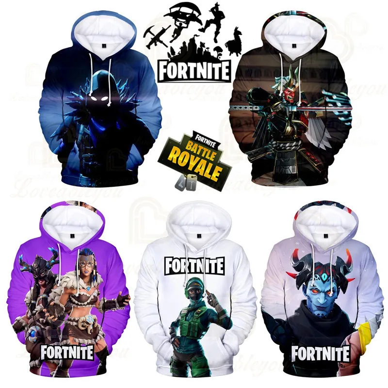 Толстовка Fortnite для мужчин и женщин 3D свитшот с рисунком битвы королевы топы